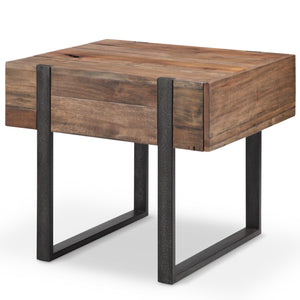 Magnussen Furniture - Prescott - Modern Reclaimed Wood Rectangular End Table - Rustic Honey - 5th Avenue Furniture