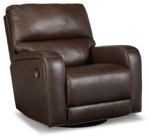 Signature Design by Ashley® - Emberla - Coffee - Swivel Glider Recliner - 5th Avenue Furniture