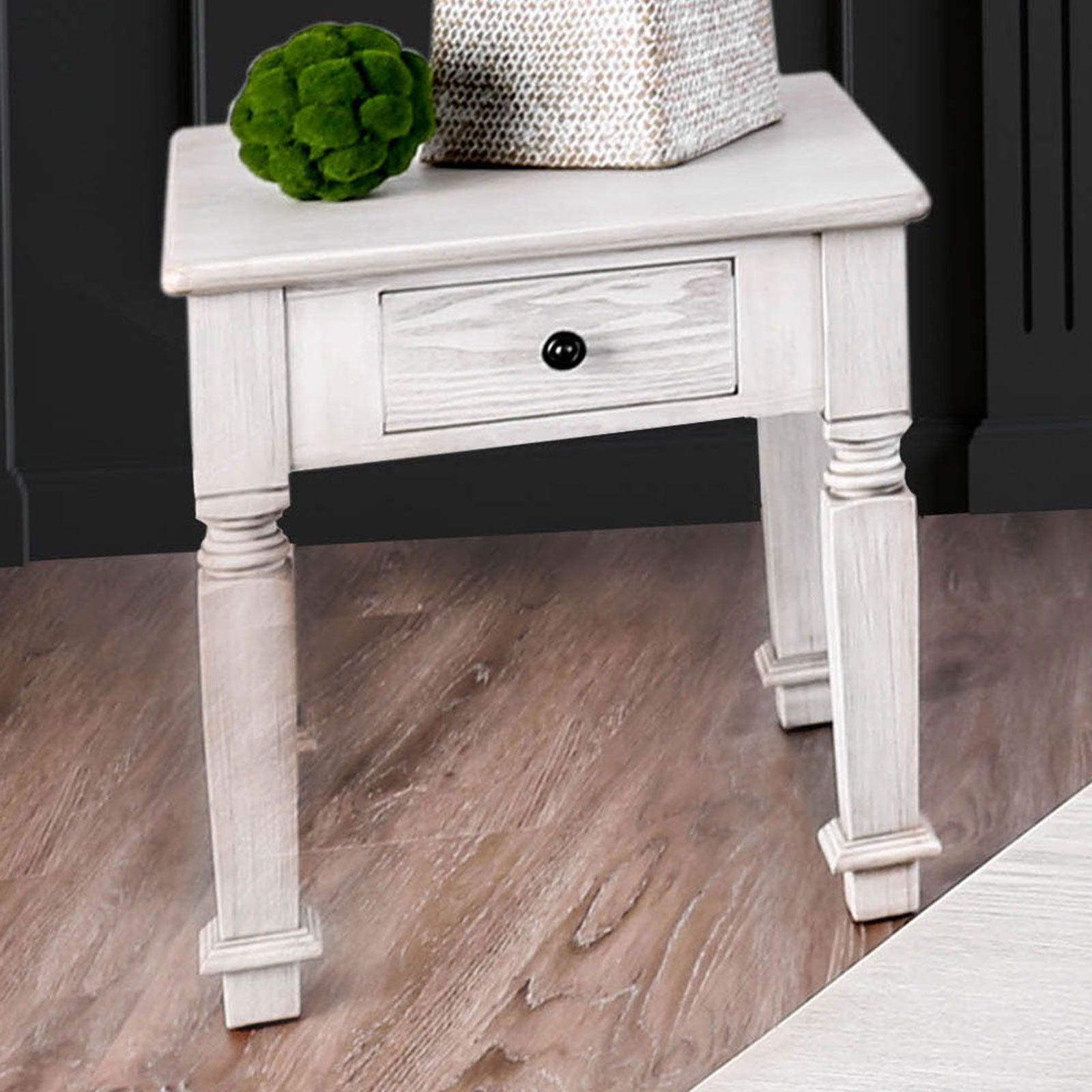 Furniture of America - Joliet - End Table - Antique White - 5th Avenue Furniture