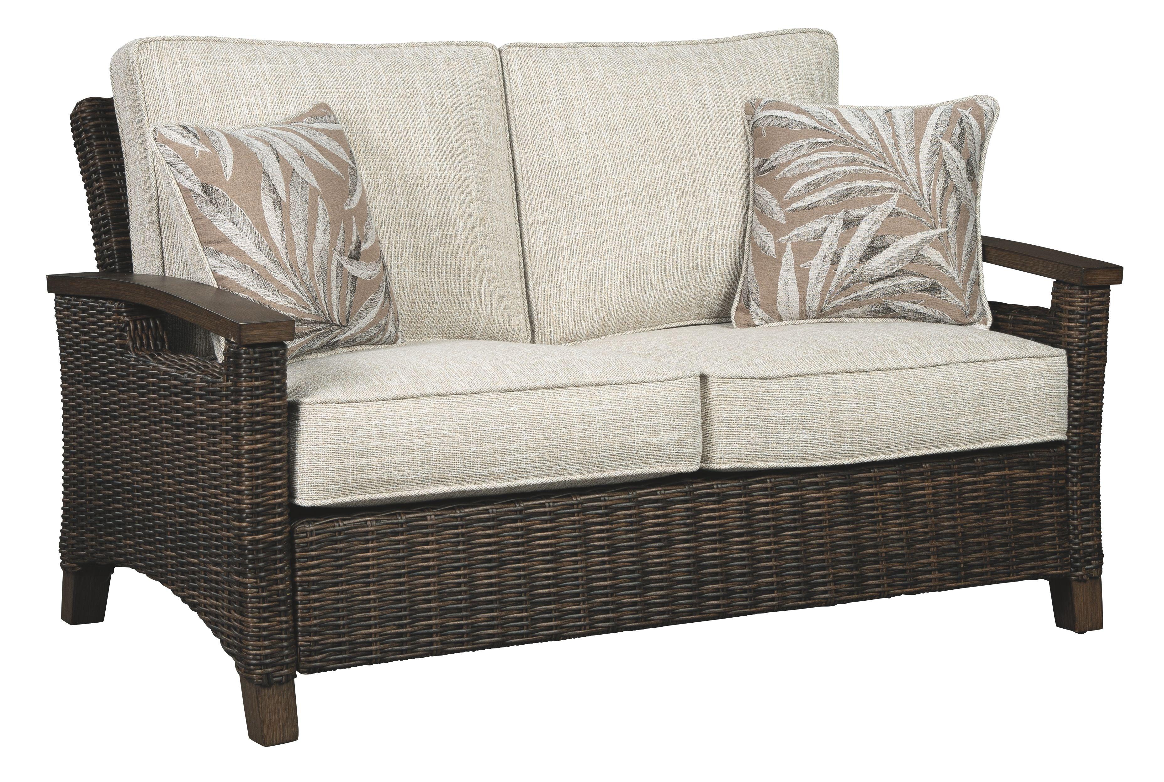 Ashley Furniture - Paradise - Medium Brown - Loveseat W/Cushion - 5th Avenue Furniture