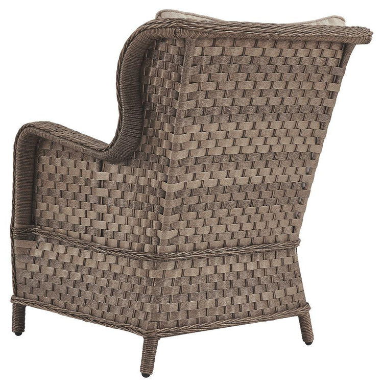 Signature Design by Ashley® - Clear Ridge - Light Brown - Lounge Chair W/Cushion (Set of 2) - 5th Avenue Furniture
