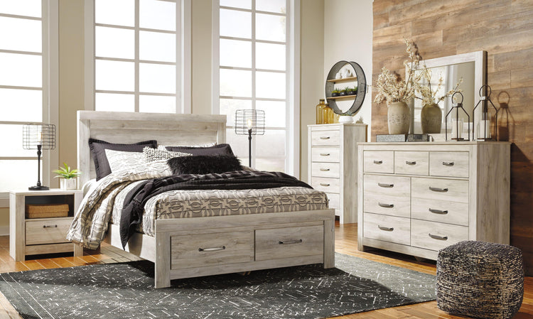 Signature Design by Ashley® - Bellaby - Dresser, Mirror, Platform Bed With Storage Drawers Set - 5th Avenue Furniture