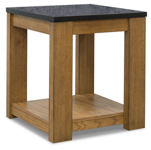 Signature Design by Ashley® - Quentina - Light Brown / Black - Rectangular End Table - 5th Avenue Furniture