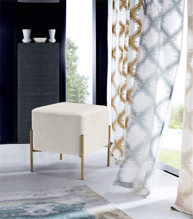 Meridian Furniture - Isla - Stool Ottoman - 5th Avenue Furniture