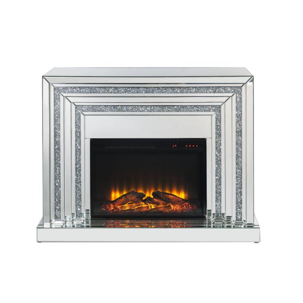 ACME - Noralie - Fireplace - Mirrored - Wood - 35" - 5th Avenue Furniture