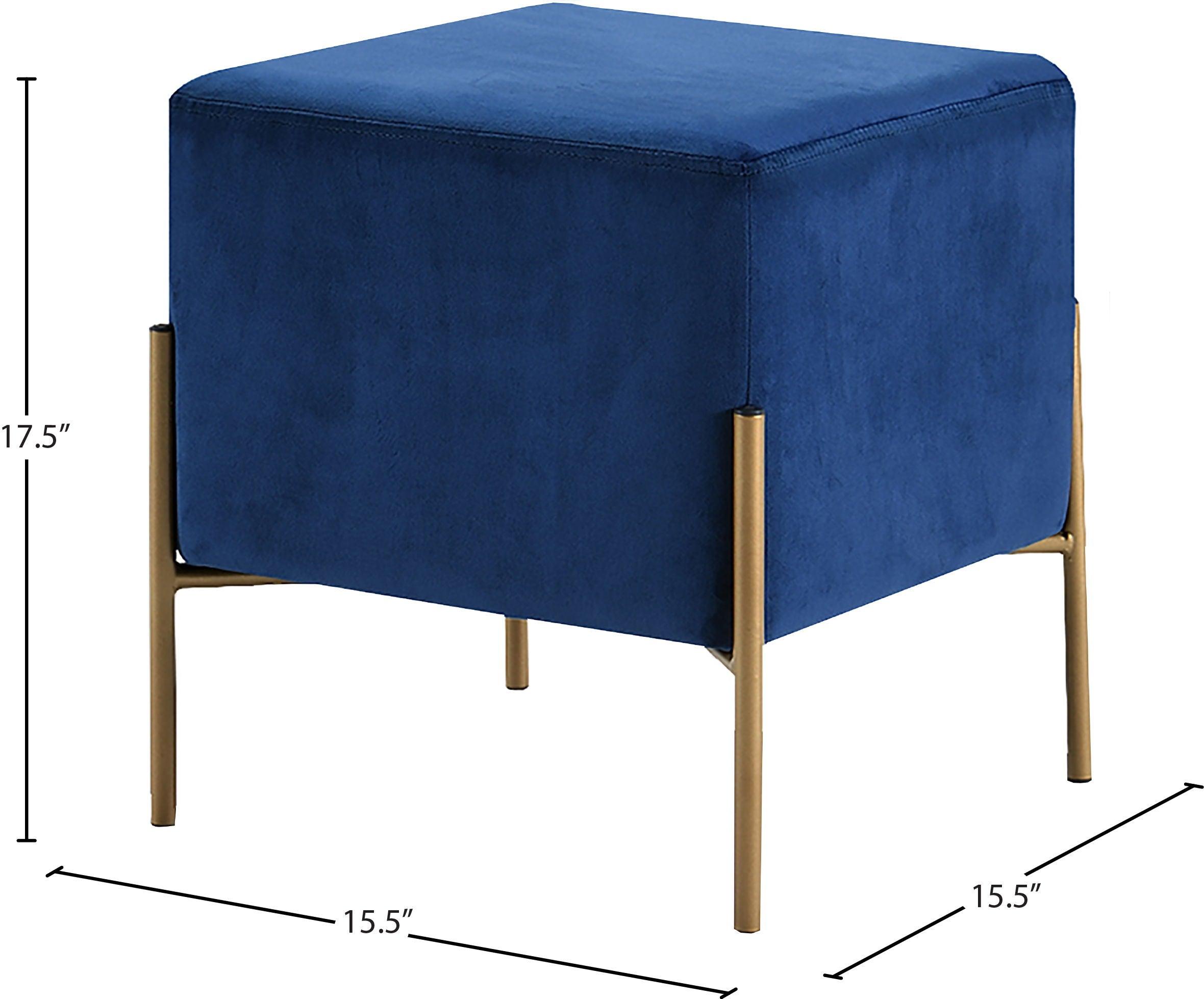 Meridian Furniture - Isla - Stool Ottoman - 5th Avenue Furniture