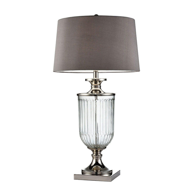 Furniture of America - Ira - Table Lamp - Silver / Clear - 5th Avenue Furniture