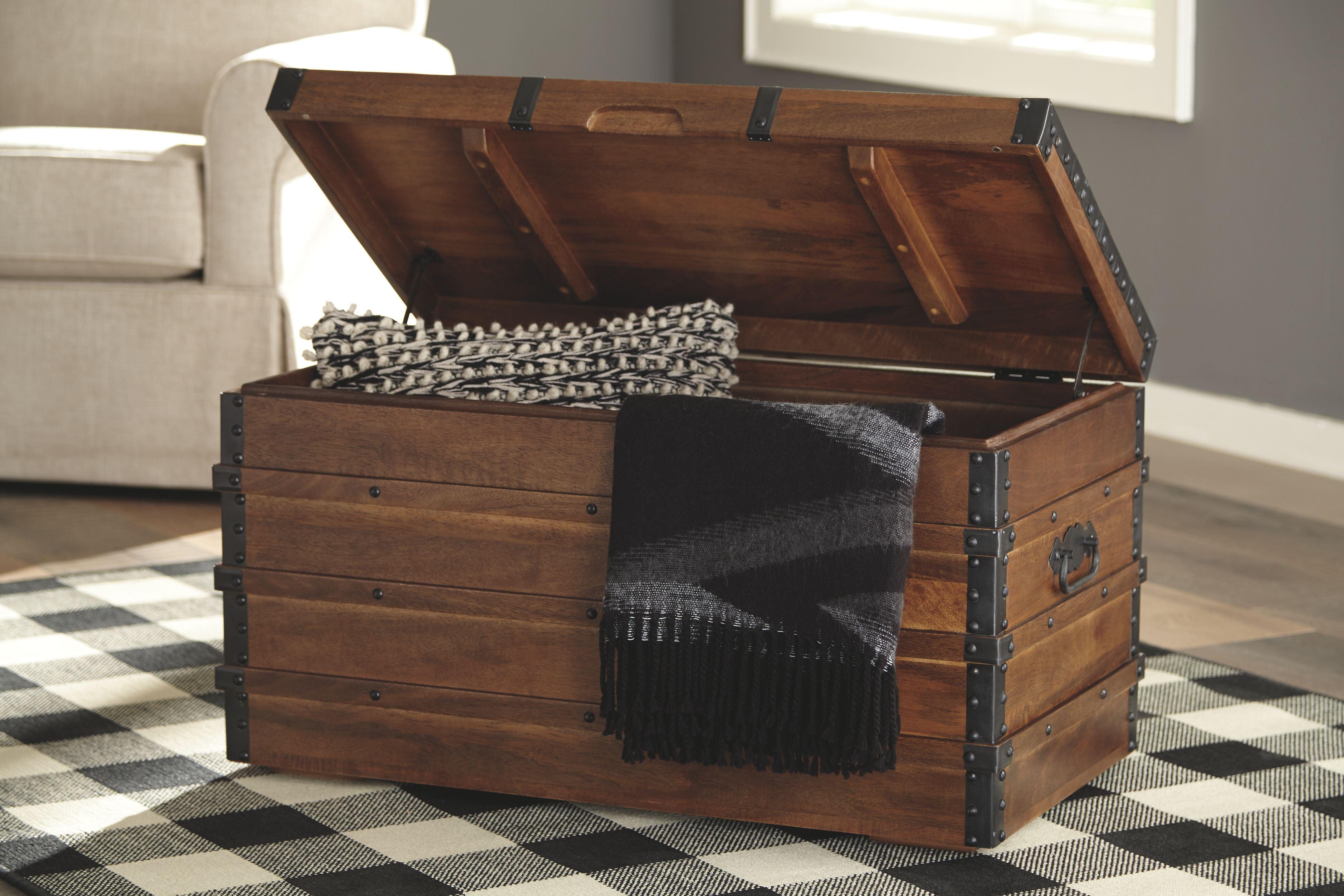 Ashley Furniture - Kettleby - Brown - Storage Trunk - 5th Avenue Furniture