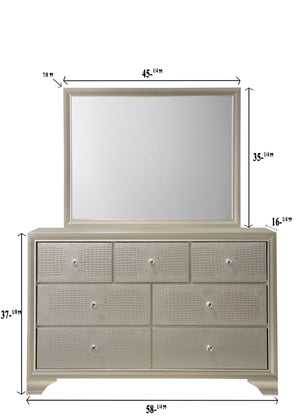 Crown Mark - Lyssa - Dresser, Mirror - 5th Avenue Furniture