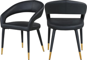 Meridian Furniture - Destiny - Dining Chair - Black - Faux Leather - 5th Avenue Furniture