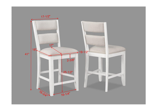 Crown Mark - Wendy - Counter Height Chair (Set of 2) - Gray - 5th Avenue Furniture