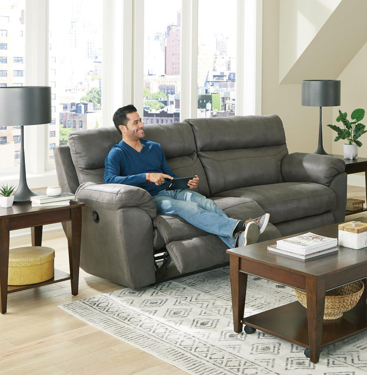 Catnapper - Atlas - Reclining Sofa - Charcoal - 5th Avenue Furniture