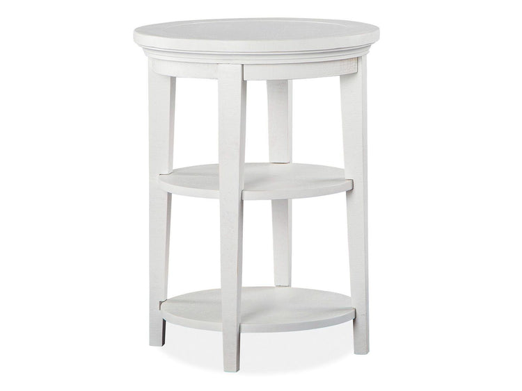 Magnussen Furniture - Heron Cove - Round Accent End Table - Chalk White - 5th Avenue Furniture