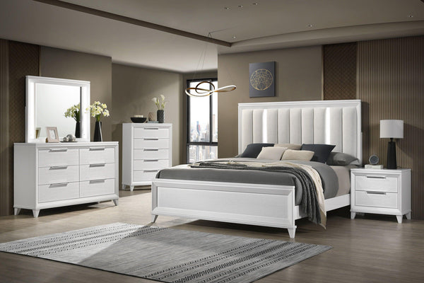 Crown Mark - Cressida - Nightstand - White - 5th Avenue Furniture