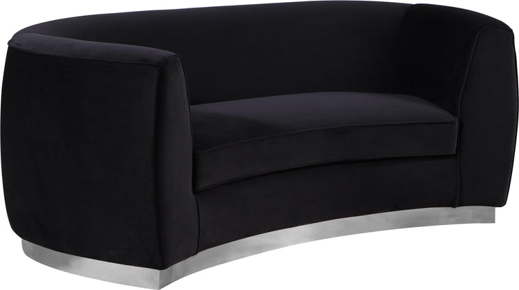 Meridian Furniture - Julian - Loveseat with Chrome Base - 5th Avenue Furniture