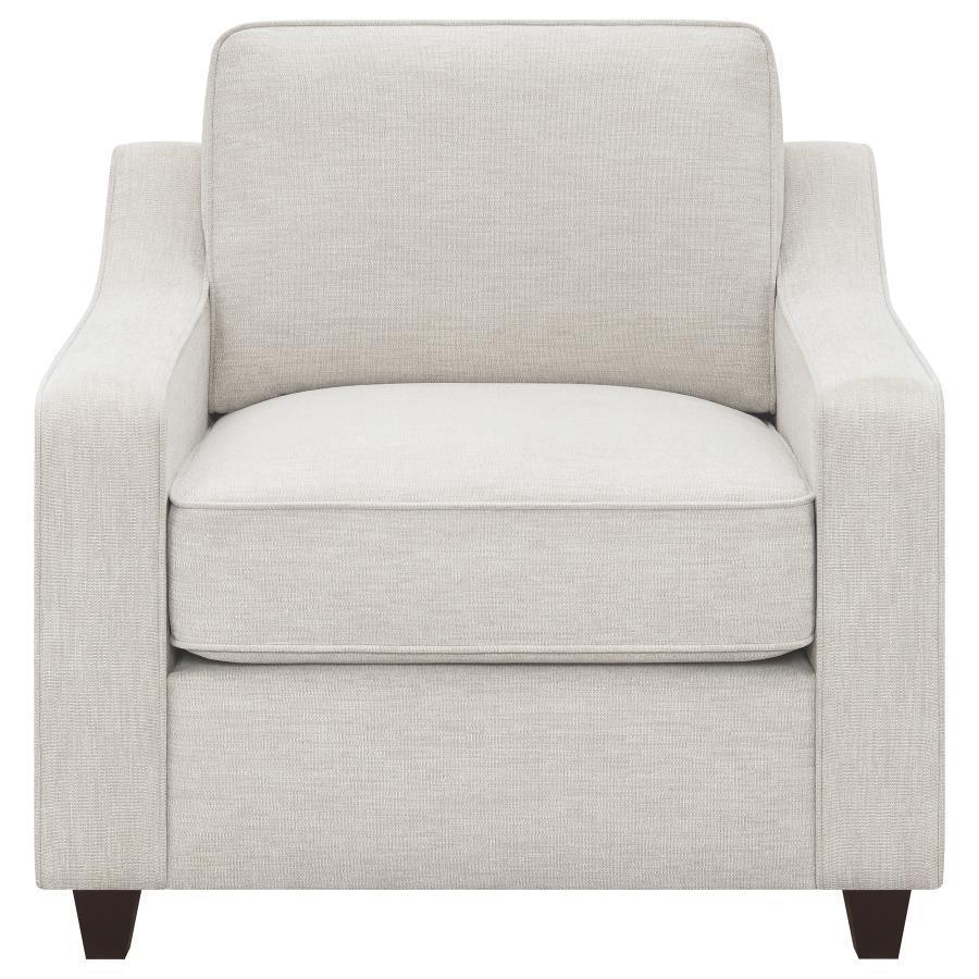 CoasterElevations - Christine - Upholstered Cushion Back Chair - Beige - 5th Avenue Furniture