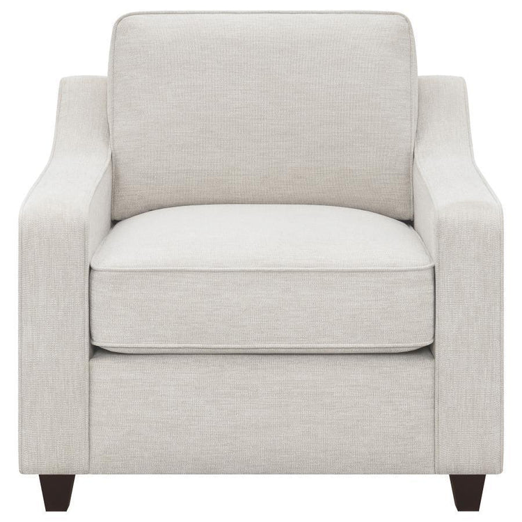 CoasterElevations - Christine - Upholstered Cushion Back Chair - Beige - 5th Avenue Furniture