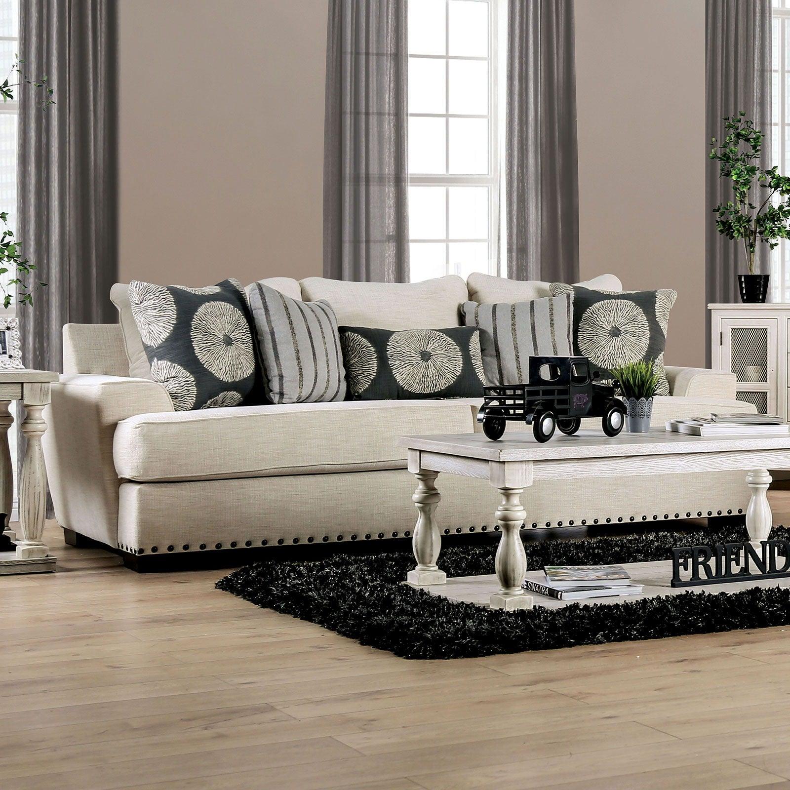 Furniture of America - Germaine - Sofa - Ivory - 5th Avenue Furniture