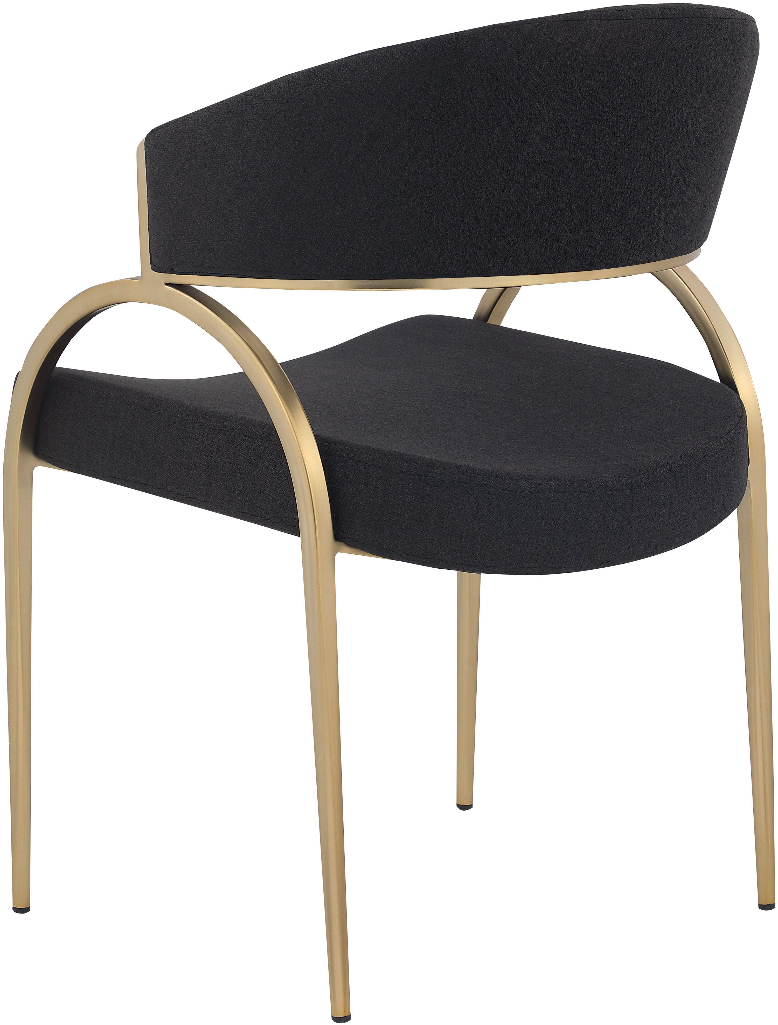 Meridian Furniture - Privet - Dining Chair Set - Gold Base - 5th Avenue Furniture