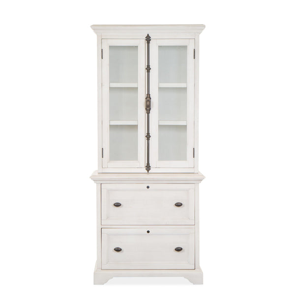 Magnussen Furniture - Bronwyn - Lateral File With Hutch - Alabaster - 5th Avenue Furniture