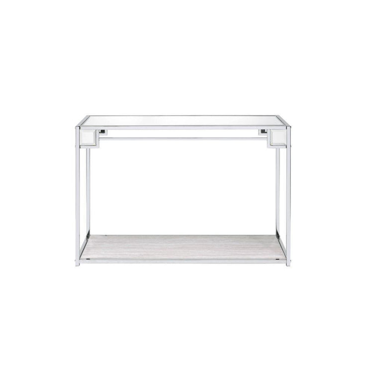 ACME - Asbury - Accent Table - Mirrored, Chrome - 5th Avenue Furniture