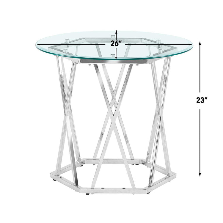 Steve Silver Furniture - Escondido - End Table - Silver - 5th Avenue Furniture