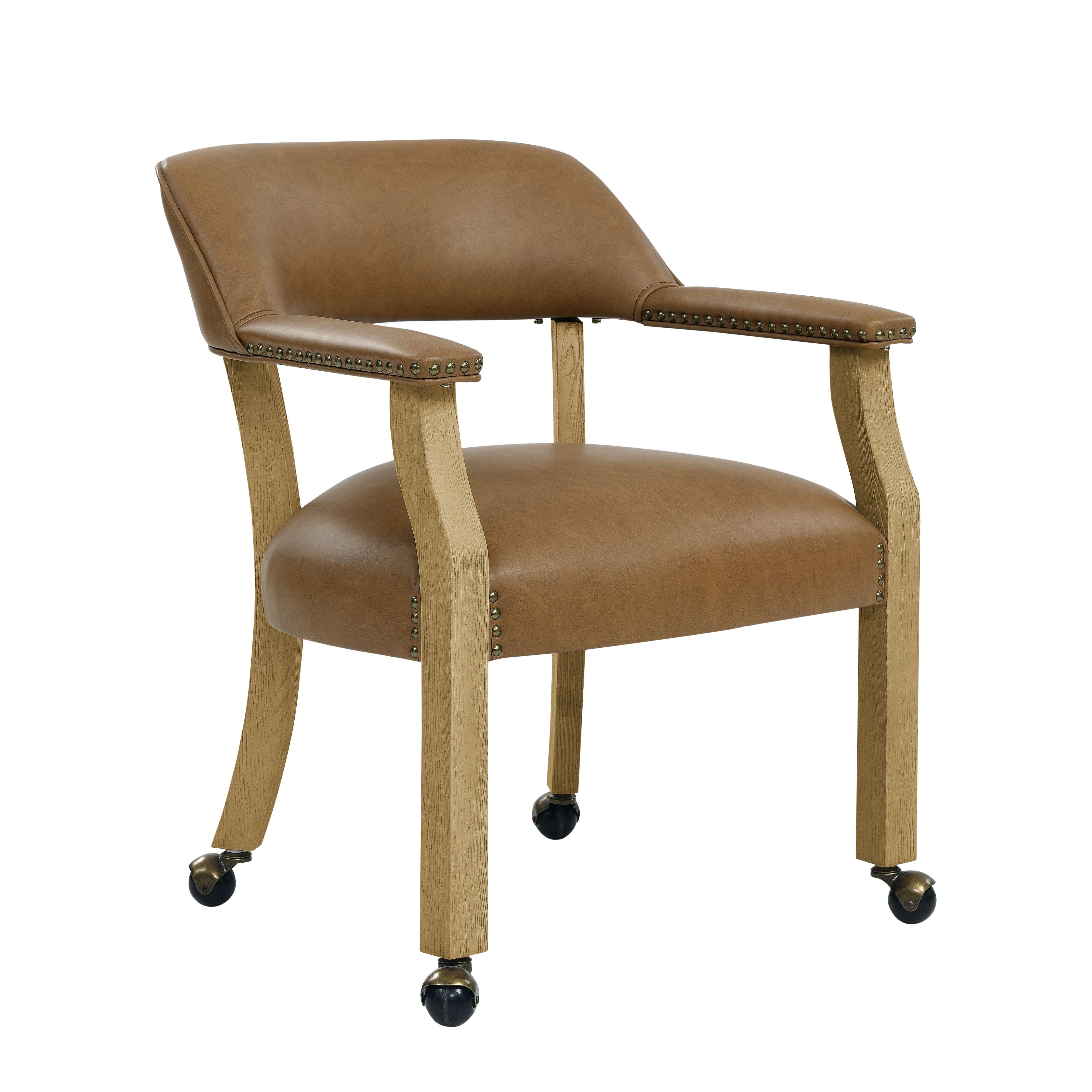 Steve Silver Furniture - Rylie - Castered Captain's Chair - Camel - 5th Avenue Furniture