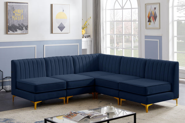 Meridian Furniture - Alina - 5 Pc. Sectional - 5th Avenue Furniture