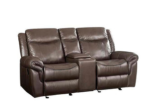 ACME - Lydia - Loveseat - Brown Leather Aire - 5th Avenue Furniture