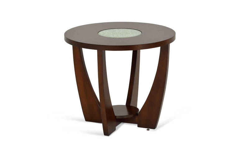 Steve Silver Furniture - Rafael - End Table With Cracked Glass - Brown - 5th Avenue Furniture