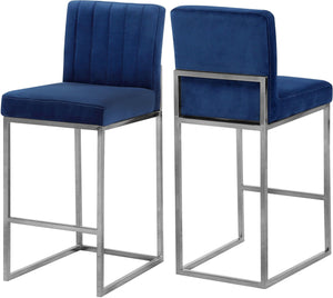 Meridian Furniture - Giselle - Stool with Chrome Legs - 5th Avenue Furniture