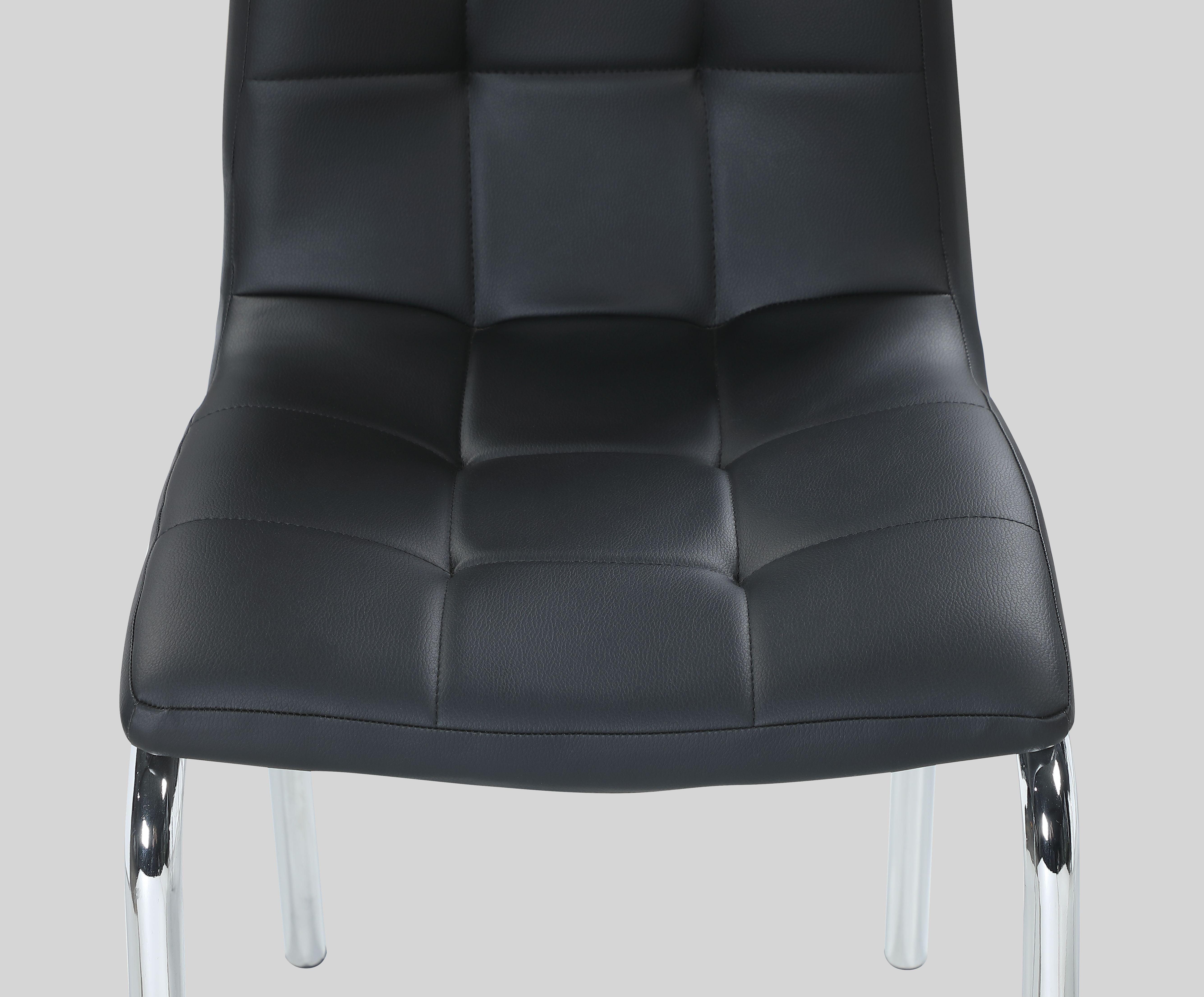 Crown Mark - Jetta - Side Chair (Set of 4) - Black - 5th Avenue Furniture