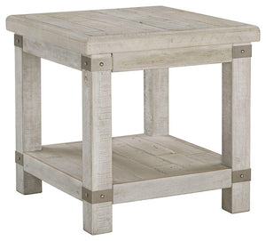 Ashley Furniture - Carynhurst - White Wash Gray - Rectangular End Table - 5th Avenue Furniture