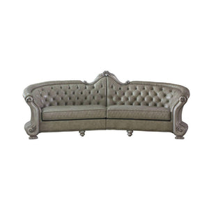 ACME - Dresden - Sofa - Bone PU & Gold Patina - 5th Avenue Furniture