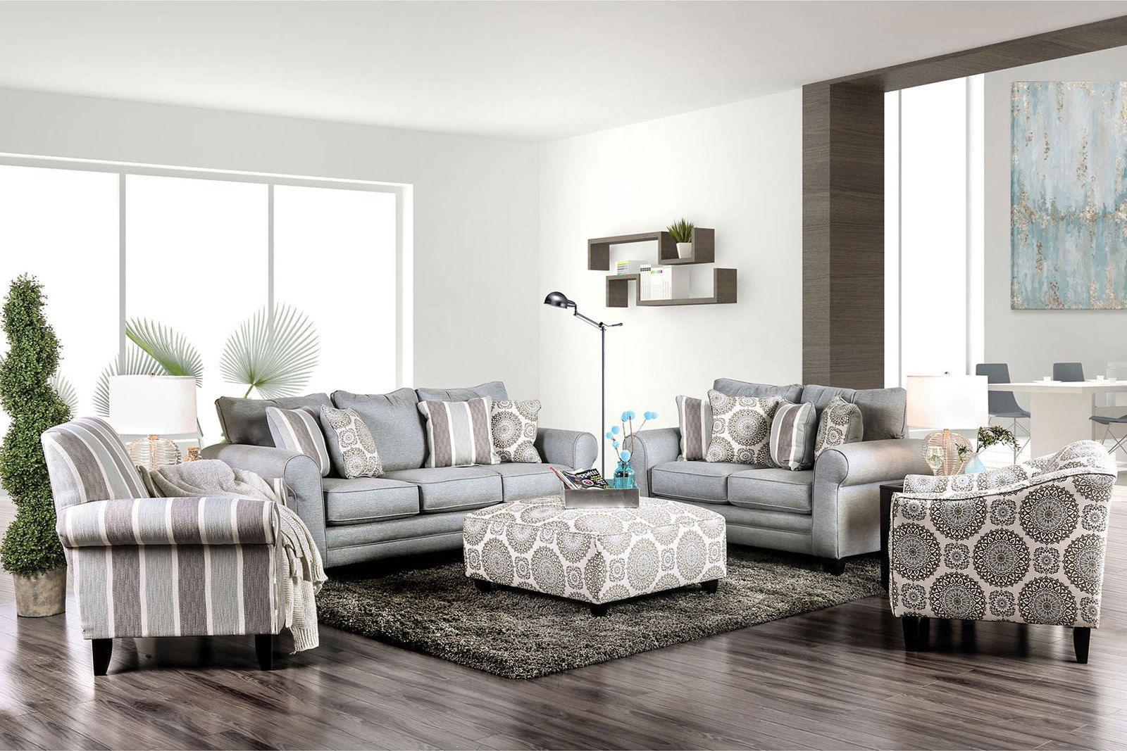 Furniture of America - Misty - Sofa - Blue Gray - 5th Avenue Furniture