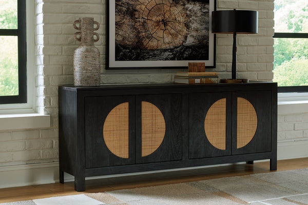 Cliffiings - Black / Natural - Accent Cabinet - 5th Avenue Furniture
