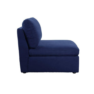 ACME - Crosby - Armless Chair - Blue Fabric - 5th Avenue Furniture