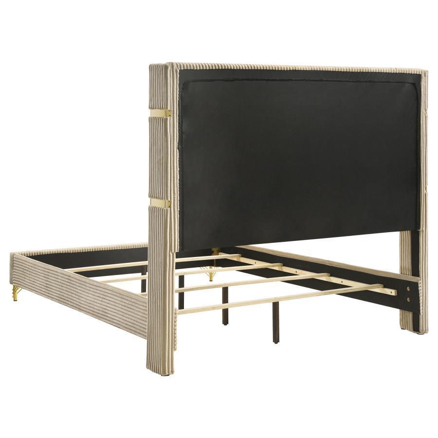 Coaster Fine Furniture - Lucia - Upholstered Wingback Panel Bed - 5th Avenue Furniture