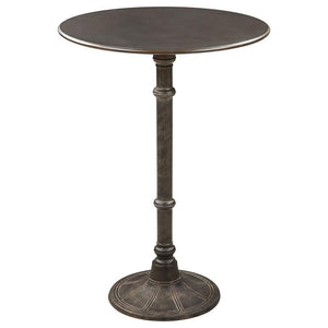 CoasterEssence - Oswego - Round Bar Table - Dark Russet And Antique Bronze - 5th Avenue Furniture