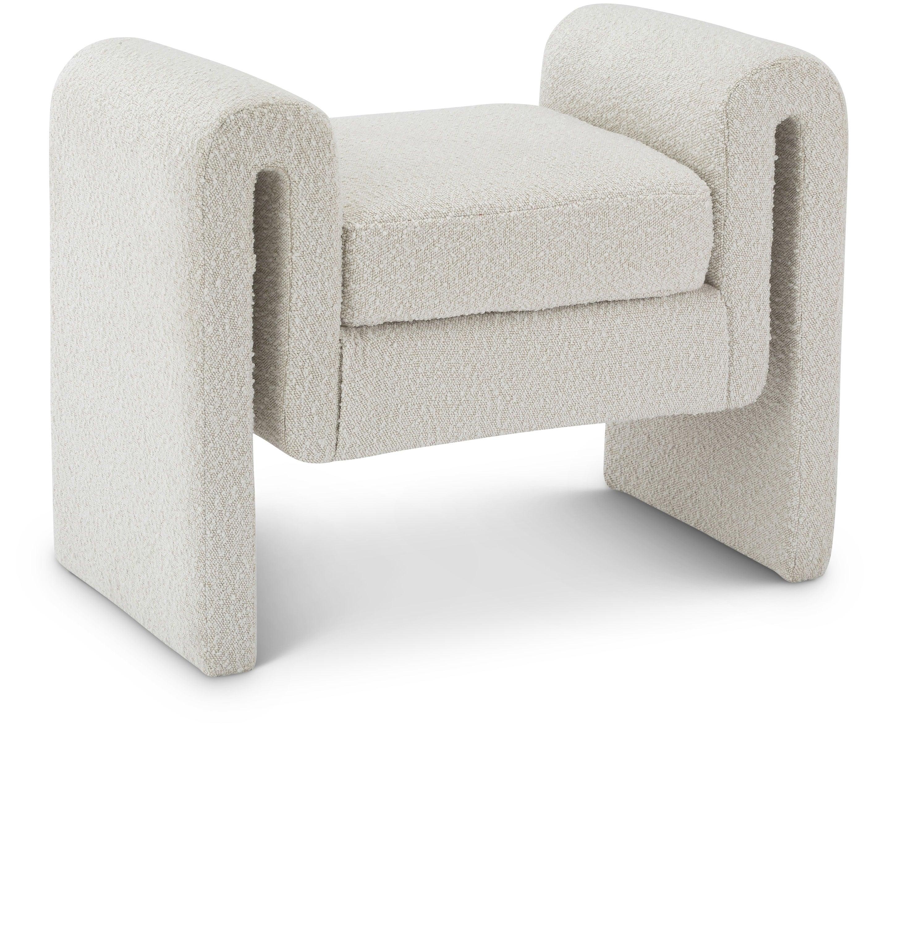 Meridian Furniture - Stylus - Bench - Cream - Fabric - 5th Avenue Furniture