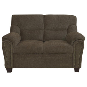 CoasterEveryday - Clemintine - Upholstered Loveseat with Nailhead Trim - 5th Avenue Furniture