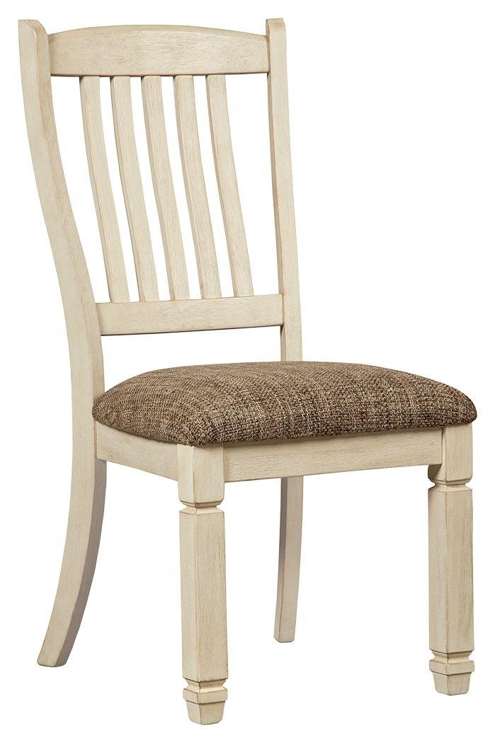 Signature Design by Ashley® - Bolanburg - Brown / Beige - Dining Uph Side Chair (Set of 2) - Rake Back - 5th Avenue Furniture