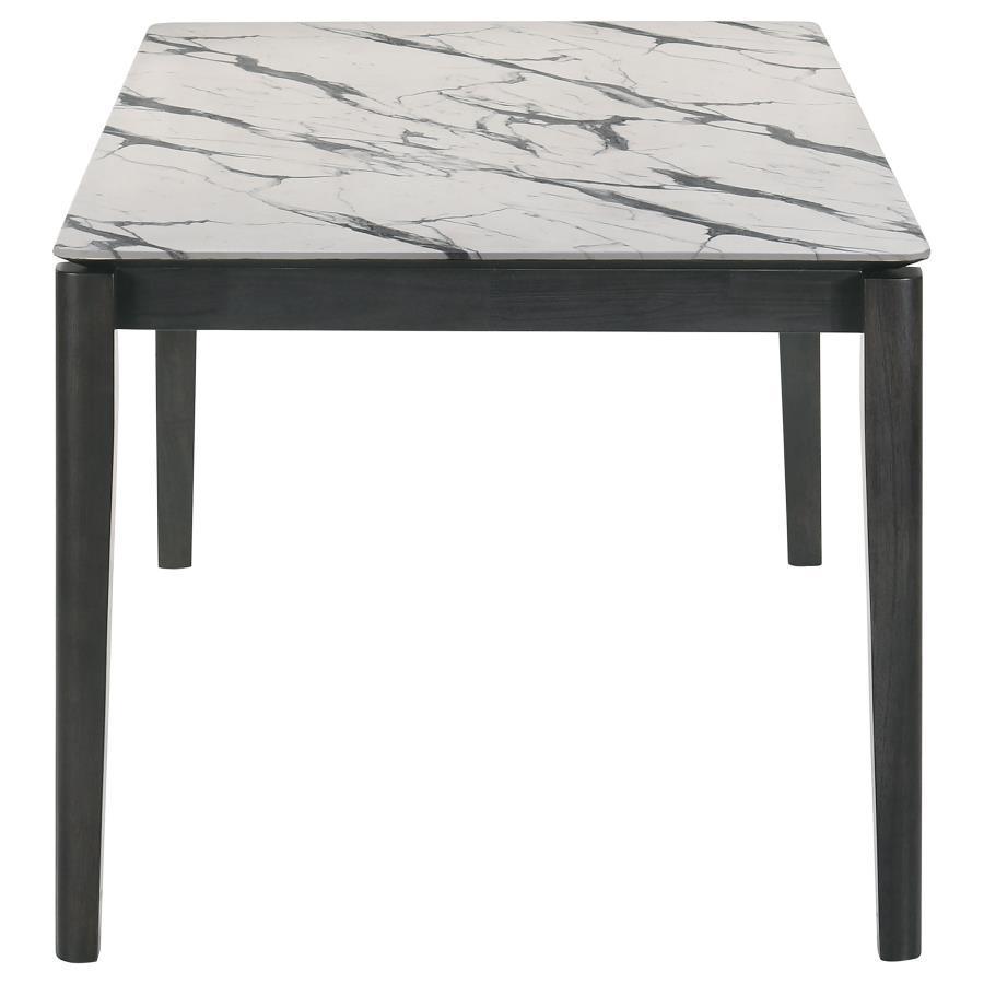 CoasterEssence - Stevie - Rectangular Faux Marble Top Dining Table - 5th Avenue Furniture