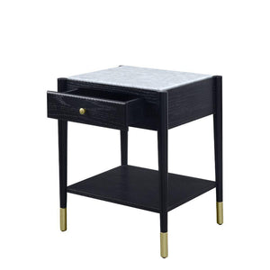 ACME - Atalia - End Table - Marble & Black - 5th Avenue Furniture