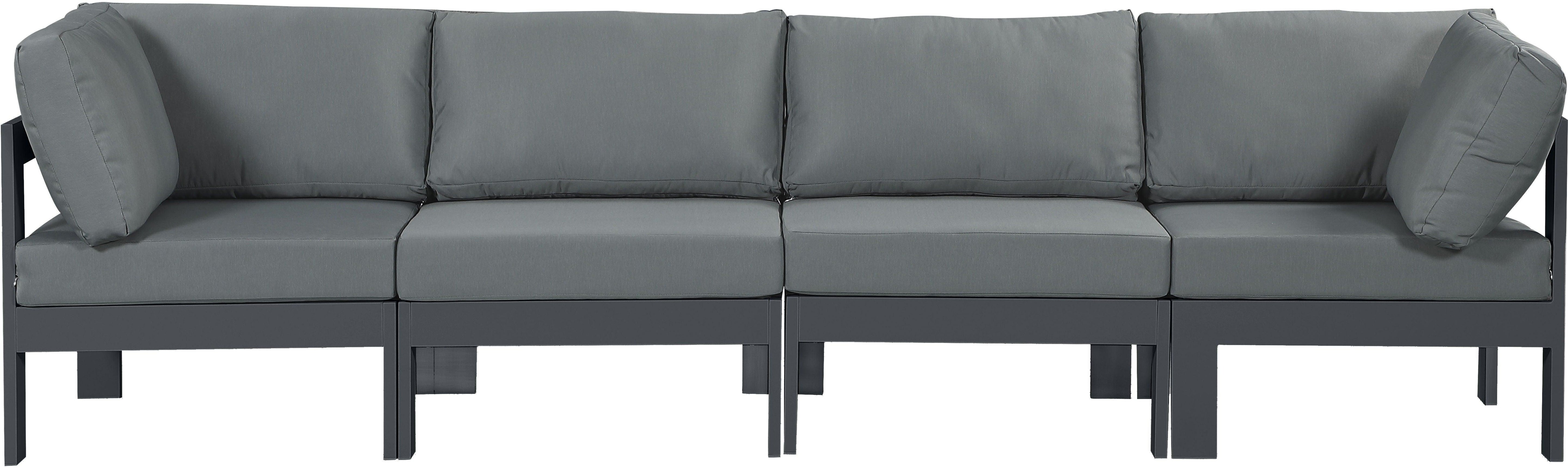 Meridian Furniture - Nizuc - Outdoor Patio Modular Sofa - Dark Grey - Modern & Contemporary - 5th Avenue Furniture