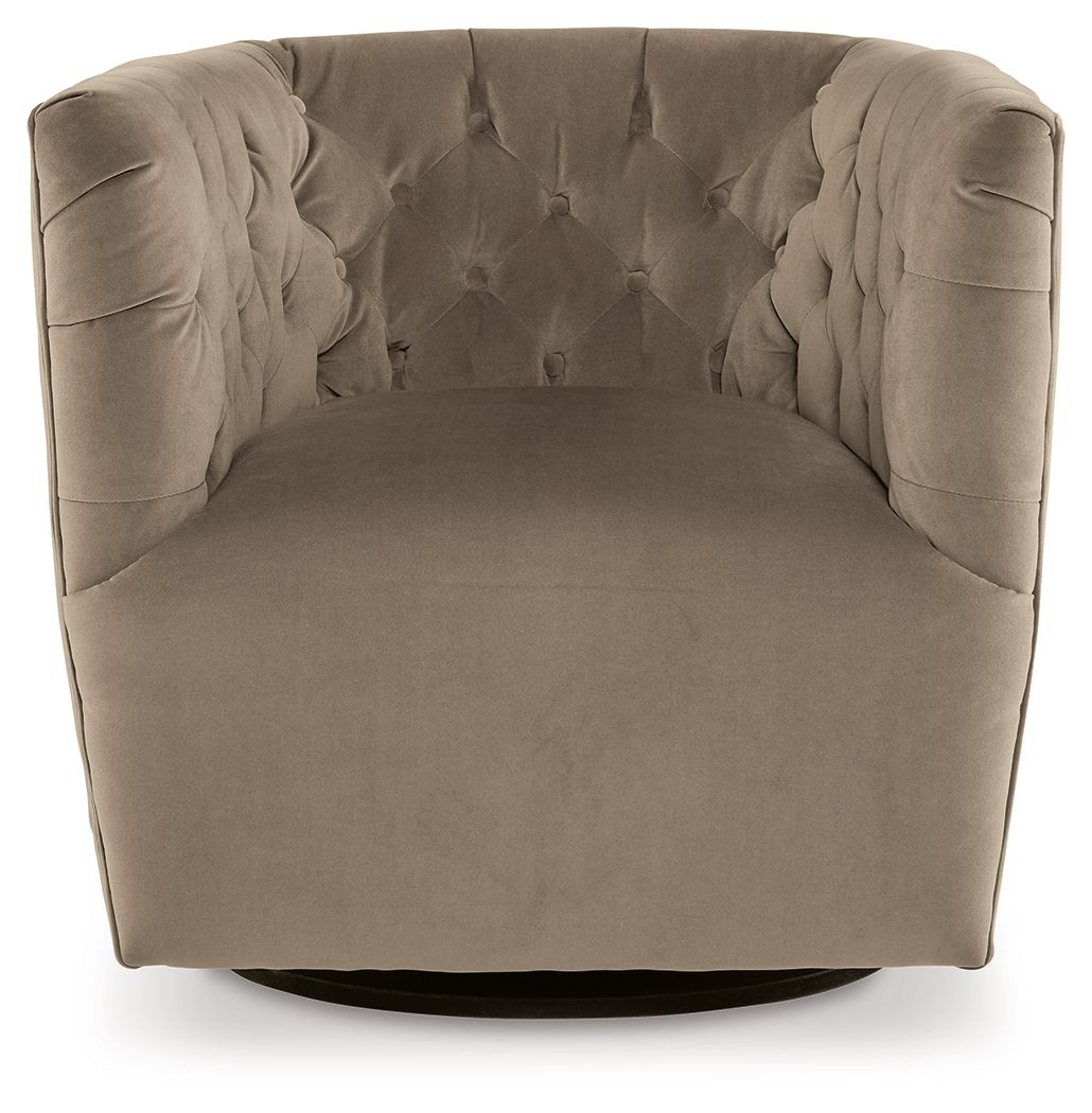 Hayesler - Cocoa - Swivel Accent Chair - 5th Avenue Furniture