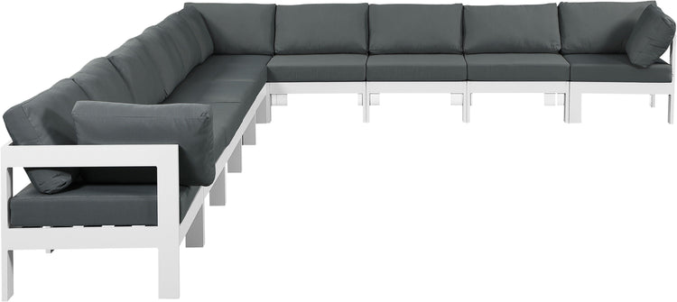 Meridian Furniture - Nizuc - Outdoor Patio Modular Sectional - Grey - Modern & Contemporary - 5th Avenue Furniture