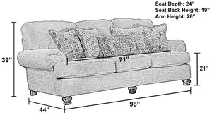 Freemont - Sofa - Pewter - 5th Avenue Furniture