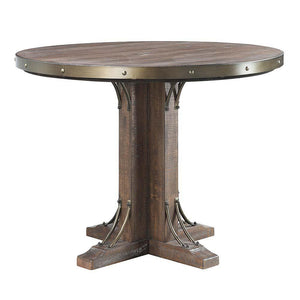 ACME - Raphaela - Counter Height Table - Weathered Cherry Finish - 5th Avenue Furniture