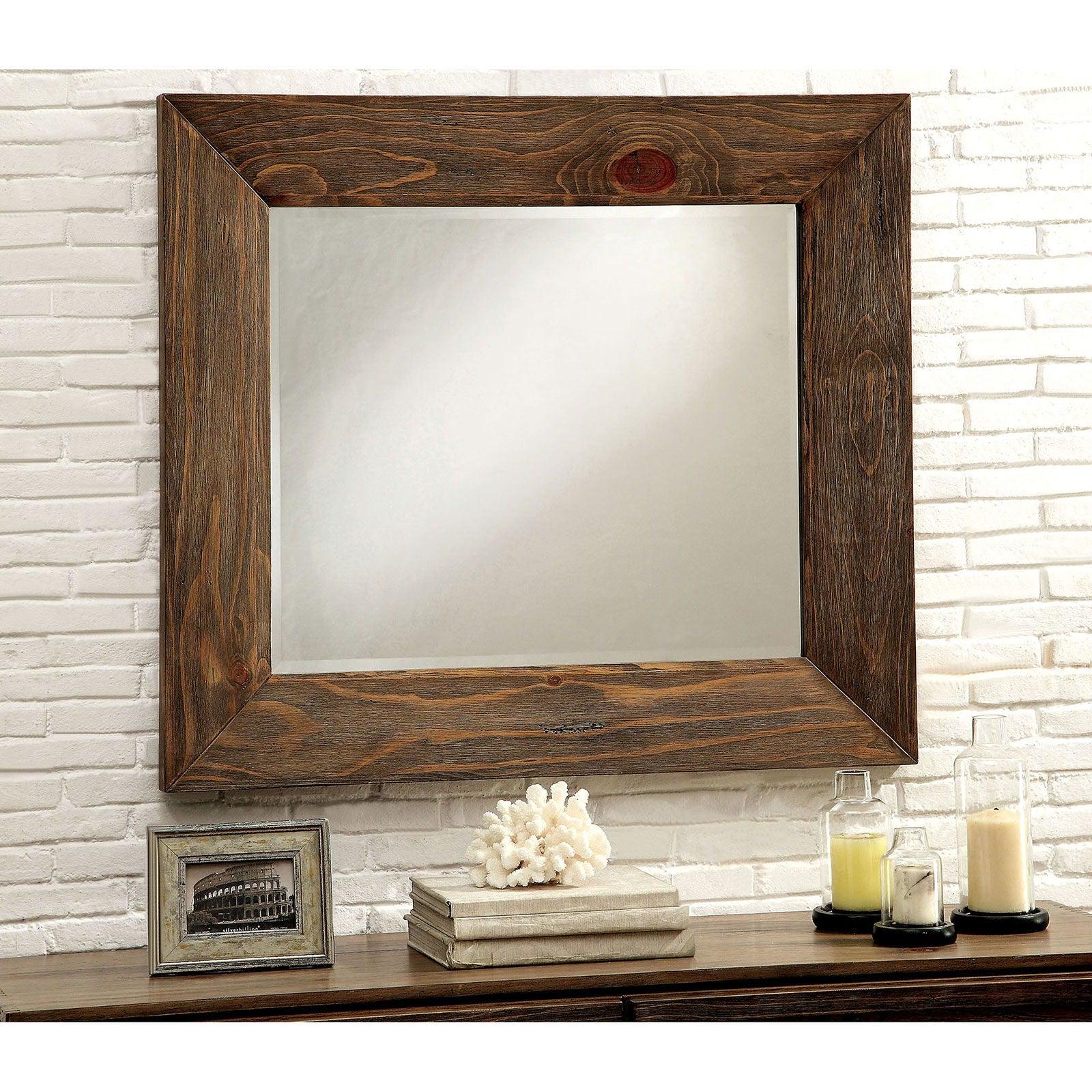 Furniture of America - Coimbra - Mirror - Rustic Natural Tone - 5th Avenue Furniture